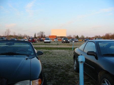 US-23 Drive-In Theater - Lot Filling Up Photo From Water Winter Wonderland